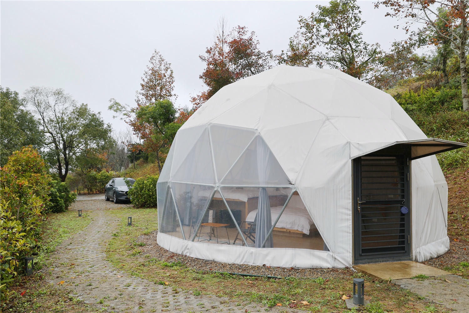 桃園住宿-山裡生活自然休閒農場 深山裡的頂級野人生活丨豪華星球星空帳篷